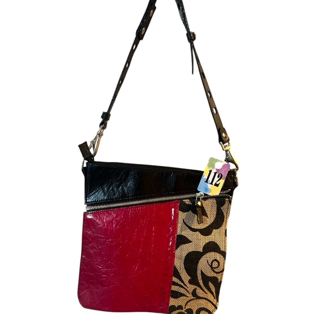 Stylish Black and Red Leather Women's Bag